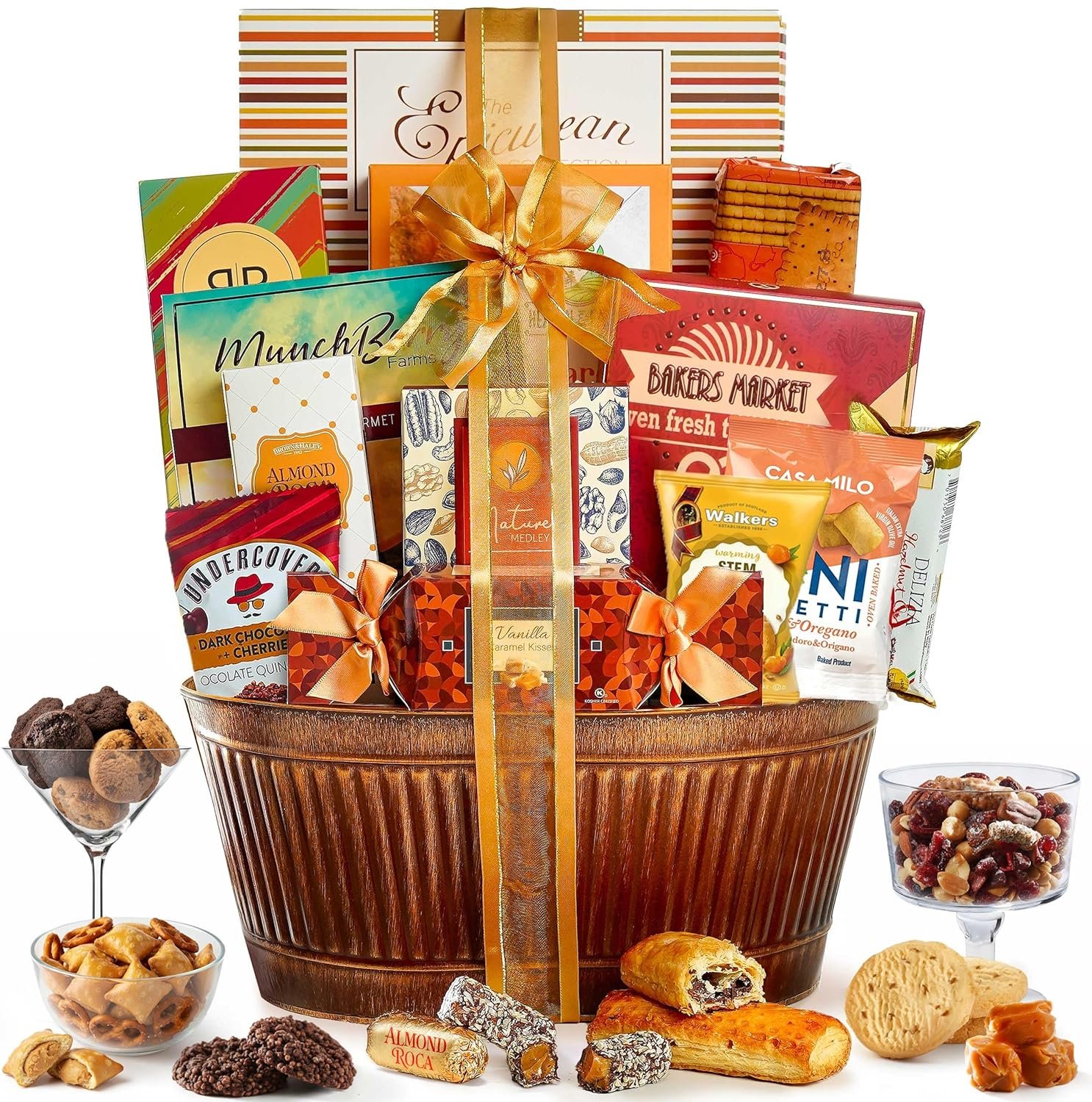 Broadway Basketeers Gift Basket Gifts for Women, Men, Families, Teacher, College, Appreciation, Thank You Present, Birthday, Corporate, Get Well, Sympathy Care Chocolate Holiday Baskets