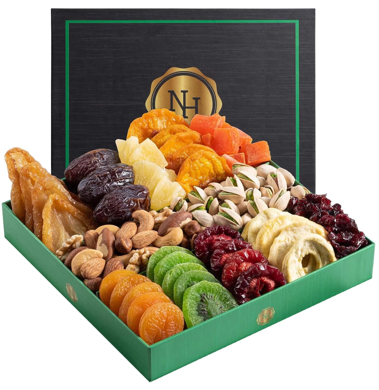 Thanksgiving Dried Fruit & Nuts Gift Basket - Fresh Dried Fruit & Nuts Gift Basket - Assorted Food Gift Box for Christmas, Holiday, Family, Sympathy, Men & Women. Visit the Nut Haven Store