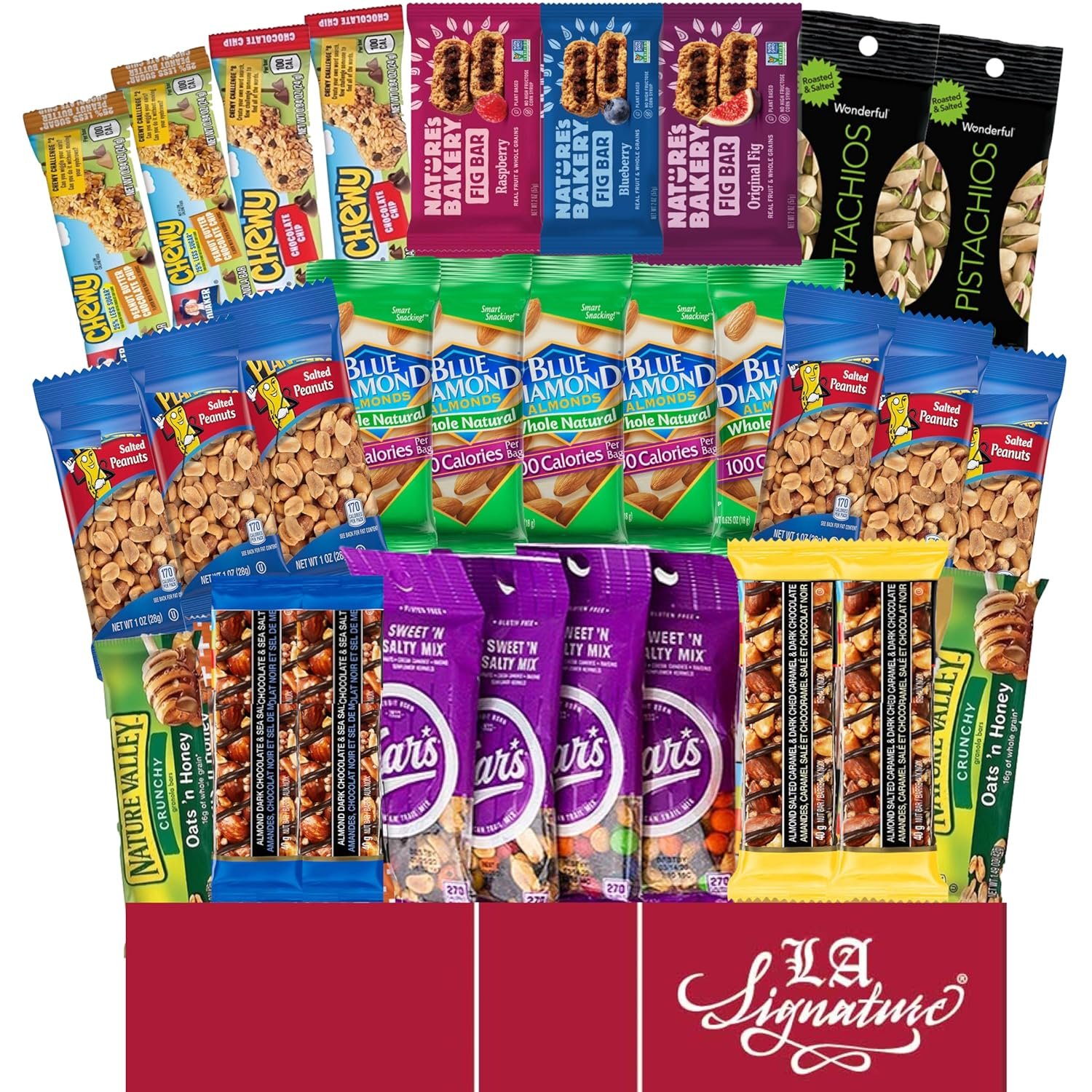 Ultimate Healthy Care Package (30 Count) - Bars & Nuts Variety- Gift Box Bundle Present - Kids, Adults, Boys, Girls, College Student
